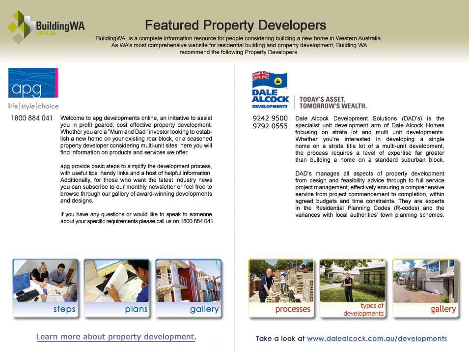 Property developer Perth