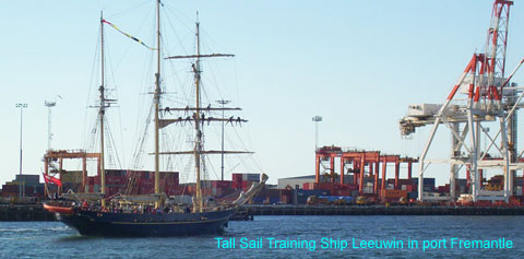 Tallship sailing Fremantle Perth