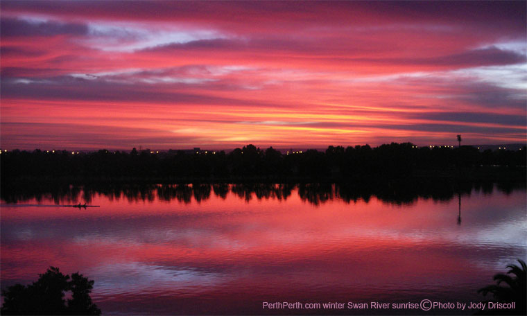 Swan river perth night photo